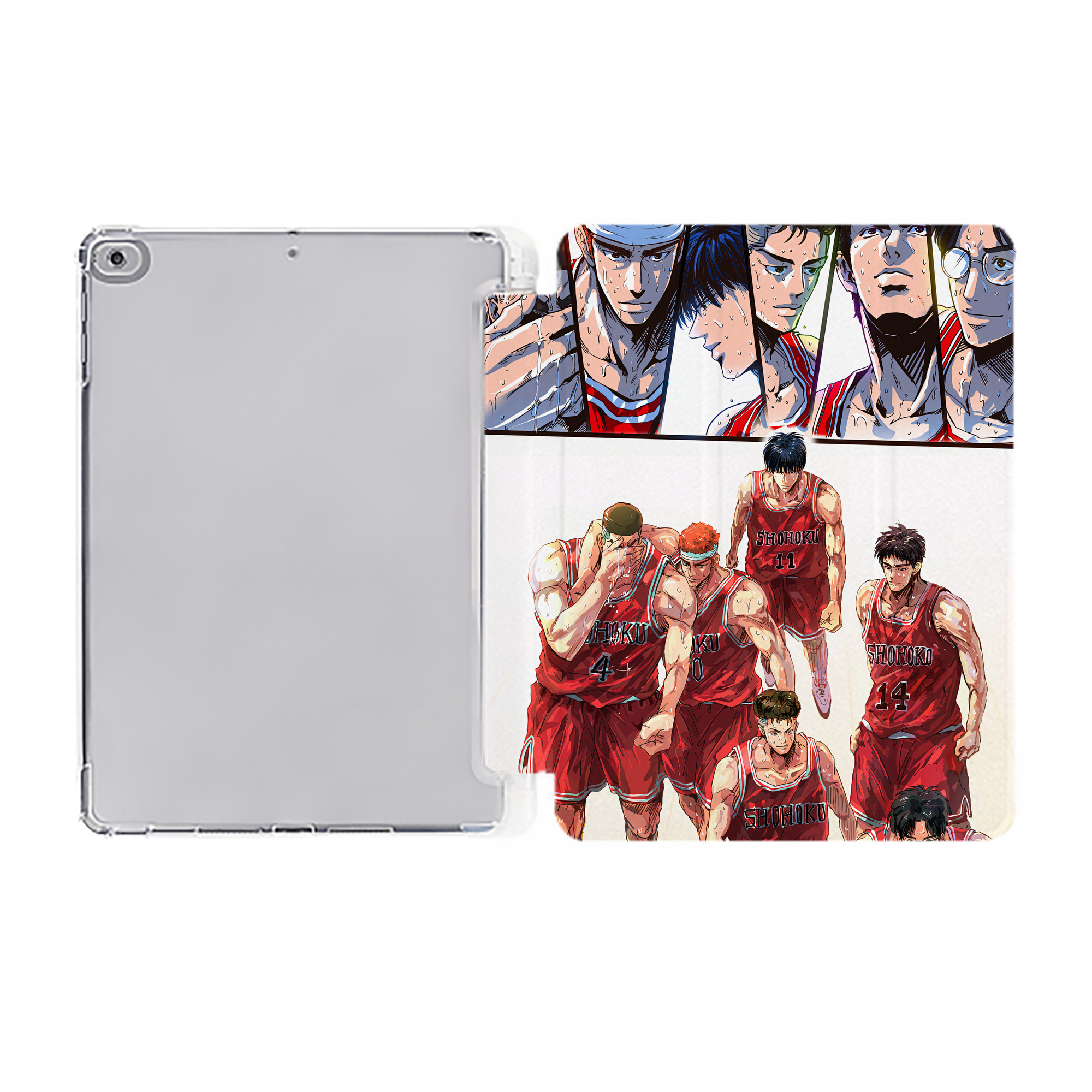 （画像用） SLAM DUNK／スラムダンク IPad ケース ペン収納付き 三つ折りスタンド PUレザー×シリコン 対応機種9.5/10.5/10.9インチ